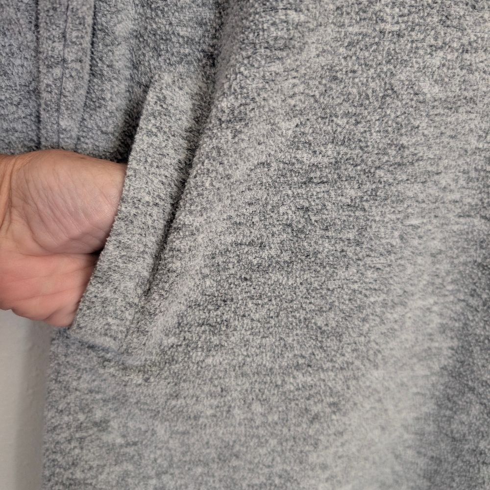 Caslon Grey Zip Back Pullover Sweater Top Size M/L Oversized - Picture 8 of 11